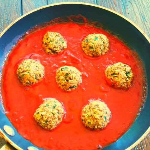 Zucchini Meatballs and Sauce The Vegan Seed