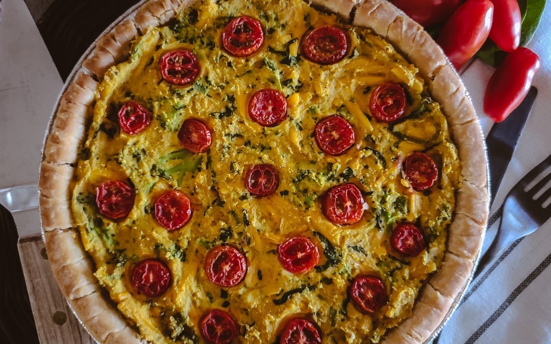 Broccoli Spinach Cheese Quiche